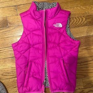 Reversible kids north face vest size XS in excellent condition